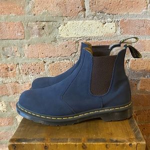 Dr Martin’s M 12 in navy suede. Condition is excellent